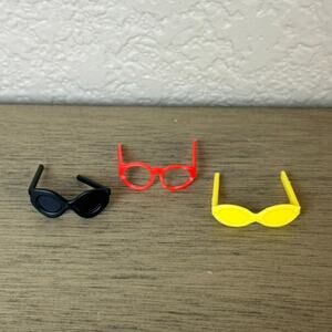 Barbie Set of 3 Glasses/Sunglasses Black, Red,‎ & Yellow